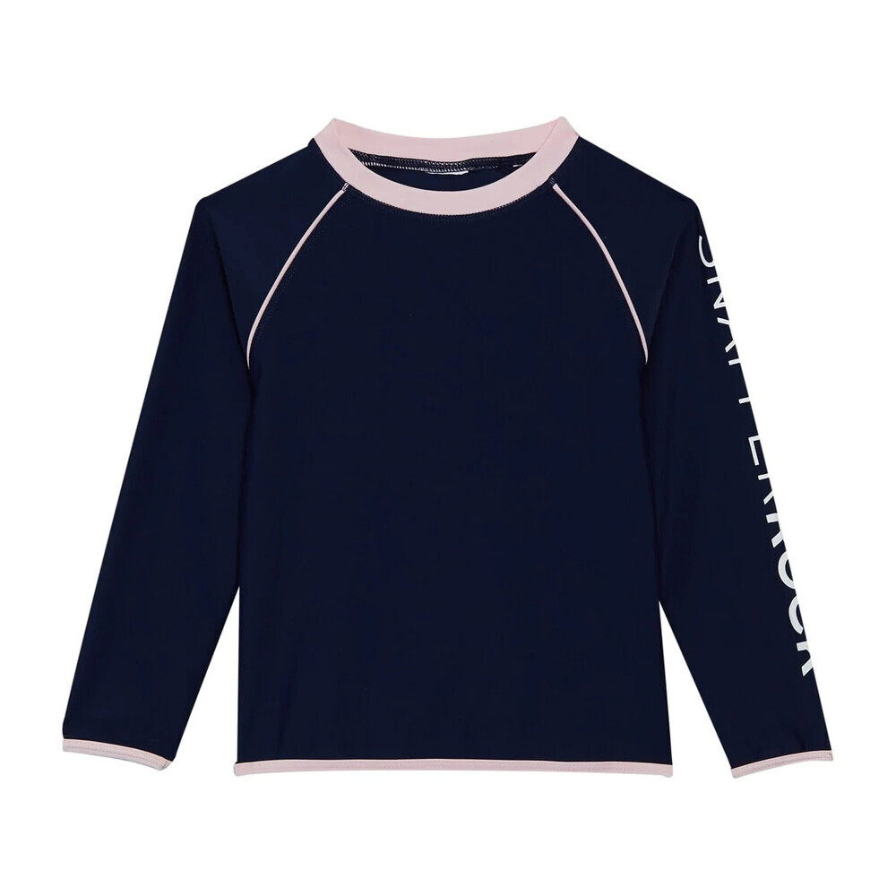 Snapper Rock Girls' Long Sleeve Rash Guard Navy/Pink Size 4 (4-5)